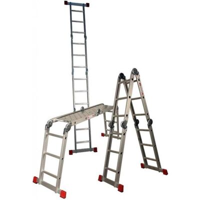 Jumbo Stillads, Leiter + Gerüst, JUMBO universalstige 4+3 trin med platform (Mehrzweckleiter) Jumbo Stillads, Leiter + Gerüst, JUMBO universalstige 4+3 trin med platform (Mehrzweckleiter)