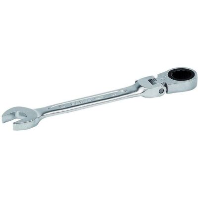 Bahco Schraubenschlüssel, 10-mm-Knarren-Ring-Maulschlüssel mit Gelenkkopf, verchromt, 136 mm (21 mm) Bahco Schraubenschlüssel, 10-mm-Knarren-Ring-Maulschlüssel mit Gelenkkopf, verchromt, 136 mm (21 mm)