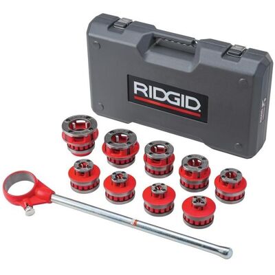 Ridgid, Gewindeschneider + Gewindebohrer, 65285 Modell 12-R BSPT Gewindeschneidsatz mit Ratsche 1/8"-2" Ridgid, Gewindeschneider + Gewindebohrer, 65285 Modell 12-R BSPT Gewindeschneidsatz mit Ratsche 1/8"-2"
