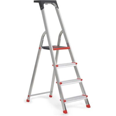 Altrex, Leiter + Gerüst, Lima Haushaltstreppe - Aluminium - 4 Stufen - max. Arbeitshöhe 2,80 m. (Trittleiter, 155 cm) Altrex, Leiter + Gerüst, Lima Haushaltstreppe - Aluminium - 4 Stufen - max. Arbeitshöhe 2,80 m. (Trittleiter, 155 cm)
