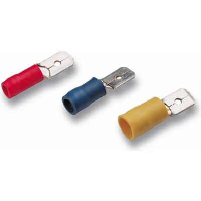 Cimco, Kabelverbindung, Isolierte Flachstecker 0,5-1qmm Flachstecker 6,3 x 0,8 mm rot, PVC-Isolation Cimco, Kabelverbindung, Isolierte Flachstecker 0,5-1qmm Flachstecker 6,3 x 0,8 mm rot, PVC-Isolation