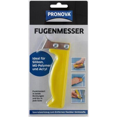 Pronova, Kelle + Spachtel, 19009600360060 Fugenmesser fr Silikon und Acryl, gelb (12.10 cm) Pronova, Kelle + Spachtel, 19009600360060 Fugenmesser fr Silikon und Acryl, gelb (12.10 cm)