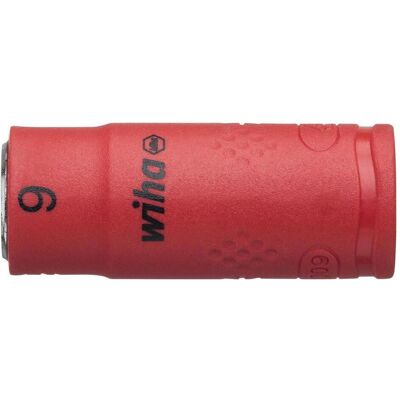 Wiha, Steckschlüssel + Stecknuss, Steckschlüsseleinsatz isoliert, 1/4", Aussensechskant, 9,0 mm (9 mm) Wiha, Steckschlüssel + Stecknuss, Steckschlüsseleinsatz isoliert, 1/4", Aussensechskant, 9,0 mm (9 mm)