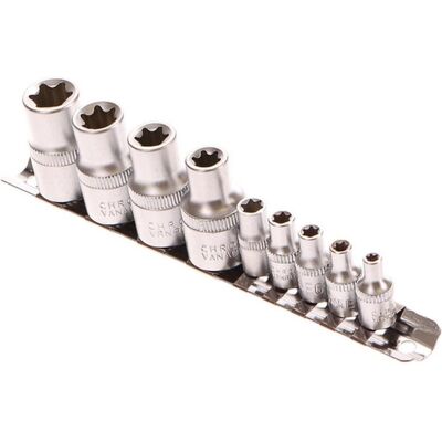 GEKO, Steckschlüssel + Stecknuss, Torx-Köpfe-Satz, 10 Stück, 10-19 mm, 1/4 und 1/2 (10 mm, 11 mm, 12 mm, 13 mm, 14 mm, 15 mm, 16 mm, 17 mm, 18 mm, 19 mm) GEKO, Steckschlüssel + Stecknuss, Torx-Köpfe-Satz, 10 Stück, 10-19 mm, 1/4 und 1/2 (10 mm, 11 mm, 12 mm, 13 mm, 14 mm, 15 mm, 16 mm, 17 mm, 18 mm, 19 mm)