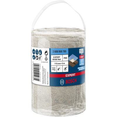 Bosch Professional Zubehör, Schleifmittel, EXPERT M480 Schleifnetzrolle, 115 mm, 5 m, G 80 (80) Bosch Professional Zubehör, Schleifmittel, EXPERT M480 Schleifnetzrolle, 115 mm, 5 m, G 80 (80)
