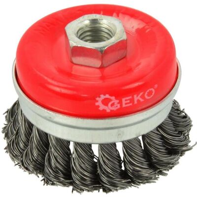 GEKO, Schleifmittel, Becher-Geflechtbürste, 65mm, M14 GEKO, Schleifmittel, Becher-Geflechtbürste, 65mm, M14