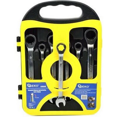 GEKO Modell 8-19 mm 7-tlg. Schraubenschlüssel-Set - Schraubenschlüssel-Set GEKO Modell 8-19 mm 7-tlg. Schraubenschlüssel-Set - Schraubenschlüssel-Set