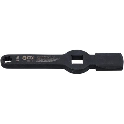 BGS, Schraubenschlüssel, Schlag-Ringschlüssel E-Profil (für Torx) mit 2 Schlagflächen SW E18 BGS, Schraubenschlüssel, Schlag-Ringschlüssel E-Profil (für Torx) mit 2 Schlagflächen SW E18