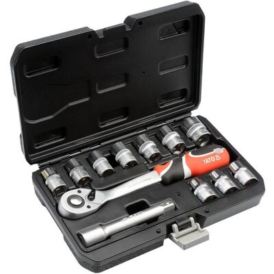 Yato, Steckschlüssel + Stecknuss, Lillie (10 mm, 11 mm, 12 mm, 13 mm, 14 mm, 15 mm, 17 mm, 19 mm, 21 mm, 24 mm) Yato, Steckschlüssel + Stecknuss, Lillie (10 mm, 11 mm, 12 mm, 13 mm, 14 mm, 15 mm, 17 mm, 19 mm, 21 mm, 24 mm)