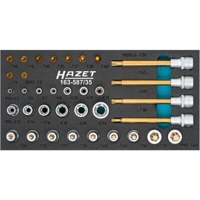 HAZET, Steckschlüssel + Stecknuss, TORX Schraubendreher-Steckschlüsseleinsatz Satz HAZET, Steckschlüssel + Stecknuss, TORX Schraubendreher-Steckschlüsseleinsatz Satz