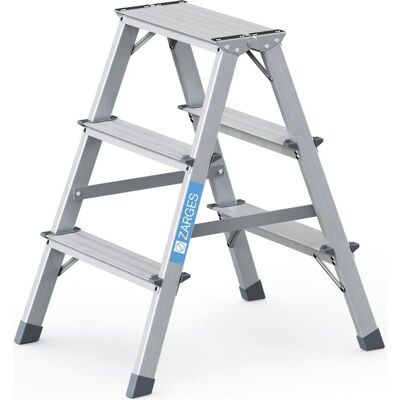 Zarges Stehleiter 2 x 3 Stufen - Aluminium, Beidseitig Begehbar Zarges Stehleiter 2 x 3 Stufen - Aluminium, Beidseitig Begehbar