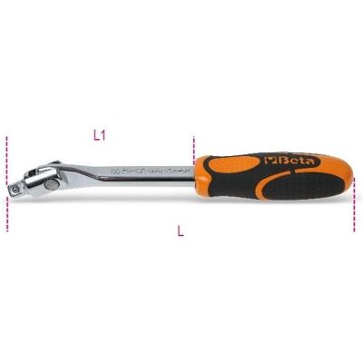 BETA, Steckschlüssel + Stecknuss, 009000840 1/4"-Griff mit Kniegelenk 148 mm BETA, Steckschlüssel + Stecknuss, 009000840 1/4"-Griff mit Kniegelenk 148 mm