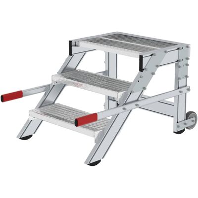 Munk, Leiter + Gerüst, Arbeitspodest fahrbar, Stufenbreite 600 mm, Stahl-Gitterrost 3 Stufen (260 cm) Munk, Leiter + Gerüst, Arbeitspodest fahrbar, Stufenbreite 600 mm, Stahl-Gitterrost 3 Stufen (260 cm)