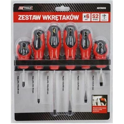 AWTOOLS AW Schraubenzieher-Set auf Haken - Schraubendreher-Set AWTOOLS AW Schraubenzieher-Set auf Haken - Schraubendreher-Set