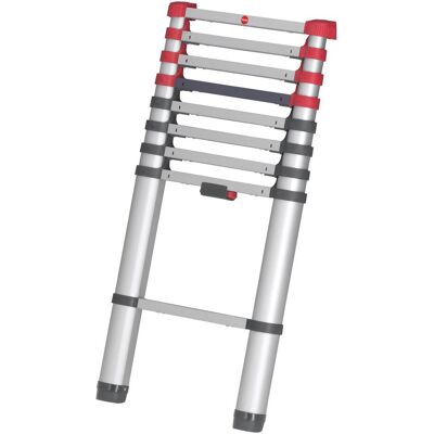 Hailo, Leiter + Gerüst, FlexLine, Alu-Sicherheits-Teleskopleiter, 9 Sprossen (Teleskopleiter, 264 cm) Hailo, Leiter + Gerüst, FlexLine, Alu-Sicherheits-Teleskopleiter, 9 Sprossen (Teleskopleiter, 264 cm)