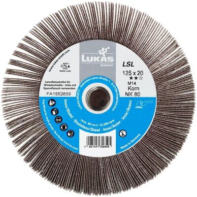 Lukas, Schleifmittel, LUKAS-ERZETT A2280125200120 LSL 125020 IG.M14 Lamellenschleifscheibe 5 St. (120) Lukas, Schleifmittel, LUKAS-ERZETT A2280125200120 LSL 125020 IG.M14 Lamellenschleifscheibe 5 St. (120)