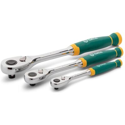 SATA, Ratsche, Ratschensatz mit Komfortgriff, 3-tlg. (1/2", 1/4", 3/8") SATA, Ratsche, Ratschensatz mit Komfortgriff, 3-tlg. (1/2", 1/4", 3/8")