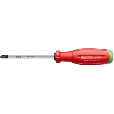 Packard Bell Swiss Tools, Schraubenzieher, Pozidriv-Schraubenzieher PB 38192 SwissGrip Evo Gr. 2 100 mm RE Packard Bell Swiss Tools, Schraubenzieher, Pozidriv-Schraubenzieher PB 38192 SwissGrip Evo Gr. 2 100 mm RE