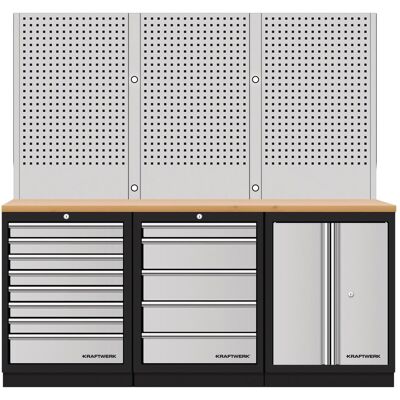 Kraftwerk, Werkstattschrank, Mobilo 3er Kombi Lochwand (48.80 cm, 200 cm) - Werkzeugwand Kraftwerk, Werkstattschrank, Mobilo 3er Kombi Lochwand (48.80 cm, 200 cm) - Werkzeugwand