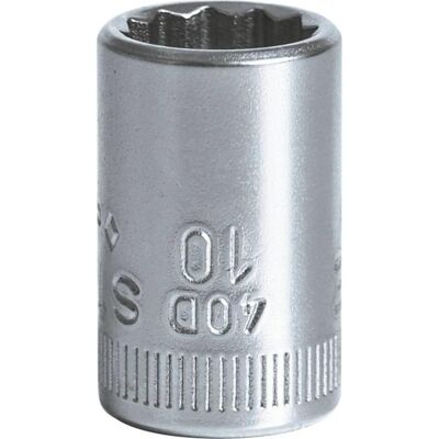 Stahlwille, Steckschlüssel + Stecknuss, 12-kant Steckschlüssel 1/4"DR x 10mm (10 mm) Stahlwille, Steckschlüssel + Stecknuss, 12-kant Steckschlüssel 1/4"DR x 10mm (10 mm)