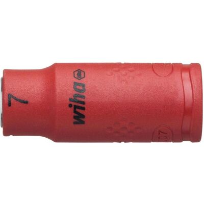 Wiha, Steckschlüssel + Stecknuss, Steckschlüsseleinsatz isoliert, 1/4", Aussensechskant, 7,0 mm (7 mm) Wiha, Steckschlüssel + Stecknuss, Steckschlüsseleinsatz isoliert, 1/4", Aussensechskant, 7,0 mm (7 mm)
