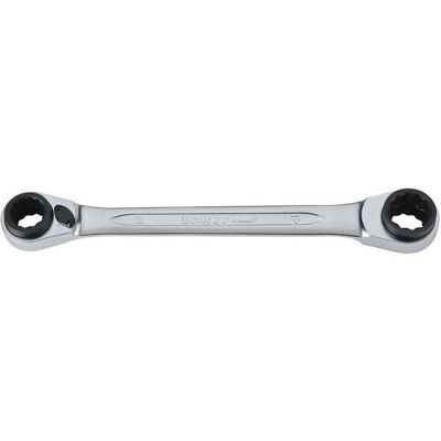 Bahco Schraubenschlüssel, 16-19-mm-Knarren-Ringschlüssel, verchromt, 230 mm (16 mm, 17 mm, 18 mm, 19 mm) Bahco Schraubenschlüssel, 16-19-mm-Knarren-Ringschlüssel, verchromt, 230 mm (16 mm, 17 mm, 18 mm, 19 mm)