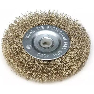 Dedra, Schleifmittel, Drahtbürste, Messingbeschichtung 150 mm, Arborloch 16 mm Dedra, Schleifmittel, Drahtbürste, Messingbeschichtung 150 mm, Arborloch 16 mm