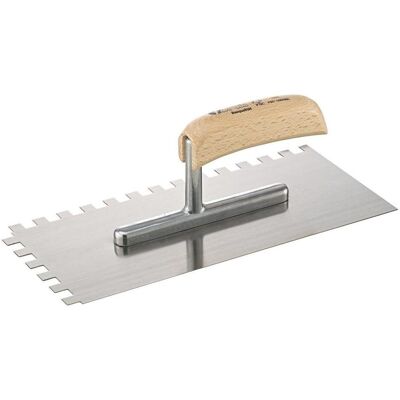 Magni, Kelle + Spachtel, Glättekelle 280x130mm gezahnt 10x10mm FORTIS Bau (13 cm) Magni, Kelle + Spachtel, Glättekelle 280x130mm gezahnt 10x10mm FORTIS Bau (13 cm)