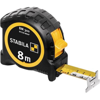 Stabila, Längenmesswerkzeug, Taschenbandmass BM 300, metrische Skala (8 m) Stabila, Längenmesswerkzeug, Taschenbandmass BM 300, metrische Skala (8 m)