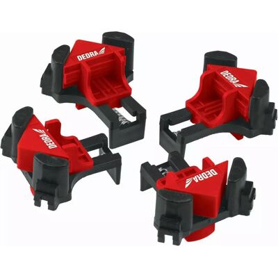 Dedra, Schraubstock + Zwinge, Tischler-Winkelklammern, Eckschellen für Innenwinkel 5-22 mm 12A003 (70 mm) Dedra, Schraubstock + Zwinge, Tischler-Winkelklammern, Eckschellen für Innenwinkel 5-22 mm 12A003 (70 mm)