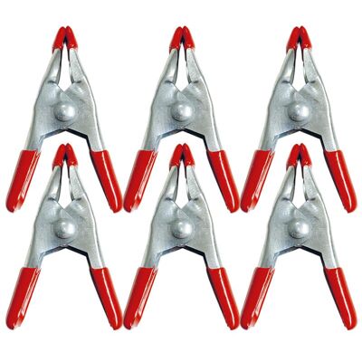 Donau, Schraubstock + Zwinge, 6 Metall-Spannzwingen 50 mm (19 mm) Donau, Schraubstock + Zwinge, 6 Metall-Spannzwingen 50 mm (19 mm)