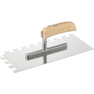 Fortis - Glättekelle 280x130mm gezahnt rostfrei - Baufertigung Fortis - Glättekelle 280x130mm gezahnt rostfrei - Baufertigung