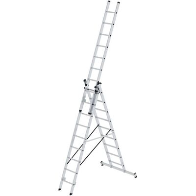 Munk Günzburger Steigtechnik Mehrzweckleiter - 3x9 Sprossen, 6700mm Munk Günzburger Steigtechnik Mehrzweckleiter - 3x9 Sprossen, 6700mm