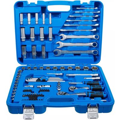 BGS, Steckschlüssel + Stecknuss, Steckschlüssel-Satz Sechskant Antrieb 6,3 mm (1/4") / 10 mm (3/8") Zollgrössen 92-tlg. (1 1/16", 1", 1/2", 1/4", 1/8", 11/16", 11/32", 13/16", 15/16", 19/32", 25/32", 3/16", 3/4", 3/8", 5/16", 5/32", 5/8", 7/16", 7/32", 7/ BGS, Steckschlüssel + Stecknuss, Steckschlüssel-Satz Sechskant Antrieb 6,3 mm (1/4") / 10 mm (3/8") Zollgrössen 92-tlg. (1 1/16", 1", 1/2", 1/4", 1/8", 11/16", 11/32", 13/16", 15/16", 19/32", 25/32", 3/16", 3/4", 3/8", 5/16", 5/32", 5/8", 7/16", 7/32", 7/