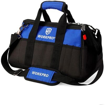 Workpro, Werkzeugkoffer, Werkzeugtasche Blau Schwarz Polyester 28 L Workpro, Werkzeugkoffer, Werkzeugtasche Blau Schwarz Polyester 28 L
