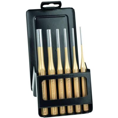 Rennsteig, Meissel, Splintentreiber-Satz, in Metallkassette, Normalqualität, 6-teilig Rennsteig, Meissel, Splintentreiber-Satz, in Metallkassette, Normalqualität, 6-teilig