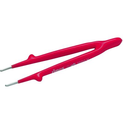 Cimco, Pinzette, Pinzette mit 1000V Schutzisolation, gerade, flach-runde Form, Länge 145 mm Cimco, Pinzette, Pinzette mit 1000V Schutzisolation, gerade, flach-runde Form, Länge 145 mm