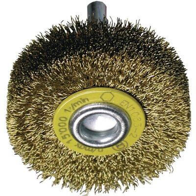 Tecwerk, Schleifmittel, Rundbürste Ø 80 mm Drahtstärke 0,2 mm Messing 19 mm 12000 min-¹ Tecwerk, Schleifmittel, Rundbürste Ø 80 mm Drahtstärke 0,2 mm Messing 19 mm 12000 min-¹