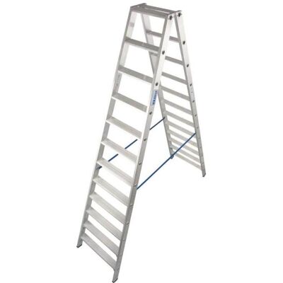 KRAUSE KRAU 124784 Stufen-Doppelleiter - Aluminium, Silber, 24 Stufen KRAUSE KRAU 124784 Stufen-Doppelleiter - Aluminium, Silber, 24 Stufen