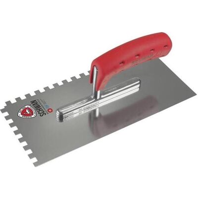 Schwan, Kelle + Spachtel, Glättekelle Länge 280 mm Breite 130 mm Zahnung 6x6 rostfrei m. Holzheft Edelstahl Stärke 0,7 mm (13 cm) Schwan, Kelle + Spachtel, Glättekelle Länge 280 mm Breite 130 mm Zahnung 6x6 rostfrei m. Holzheft Edelstahl Stärke 0,7 mm (13 cm)
