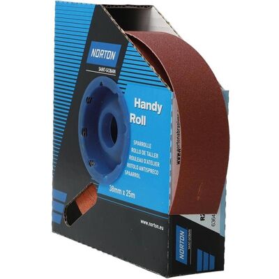 Magni, Schleifmittel, Norton Handy Rolls – Schleifpapier Rolle R222 38 mm 25 m G150 (P150) Magni, Schleifmittel, Norton Handy Rolls – Schleifpapier Rolle R222 38 mm 25 m G150 (P150)
