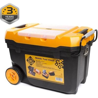 Forte tools, Werkzeugkoffer, Montagebox mobil, Werkzeugkasten mit Rollen gross in 59,5 x 42 x 38 cm robust mit Metallv Forte tools, Werkzeugkoffer, Montagebox mobil, Werkzeugkasten mit Rollen gross in 59,5 x 42 x 38 cm robust mit Metallv