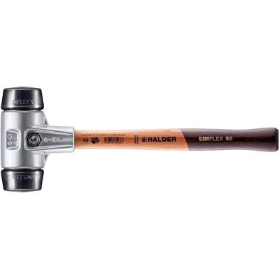 Halder, Hammer, SIMPLEX-Schonhammer, Gummikomposition mit Aluminiumgehäuse und hochwertigem Holzstiel D=50 mm... (740 g) Halder, Hammer, SIMPLEX-Schonhammer, Gummikomposition mit Aluminiumgehäuse und hochwertigem Holzstiel D=50 mm... (740 g)