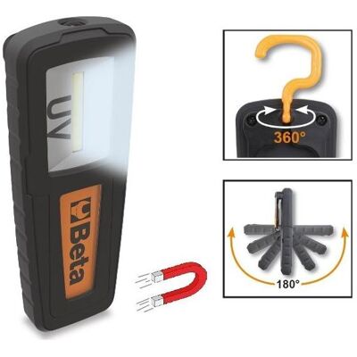 BETA, Arbeitsleuchte, Wiederaufladbare UV-Weiss-Inspektionsleckortungslampe (150 lm) BETA, Arbeitsleuchte, Wiederaufladbare UV-Weiss-Inspektionsleckortungslampe (150 lm)