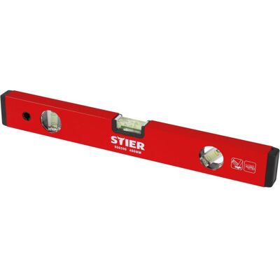 Stier, Wasserwaage, Wasserwaage 40 cm Aluminium ± 1,0 mm/m drei Libellen (40 cm) Stier, Wasserwaage, Wasserwaage 40 cm Aluminium ± 1,0 mm/m drei Libellen (40 cm)