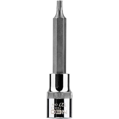 Topex, Steckschlüssel + Stecknuss, Torx-Einsatz auf 1/2" Steckdose, T27 x 100 mm Topex, Steckschlüssel + Stecknuss, Torx-Einsatz auf 1/2" Steckdose, T27 x 100 mm