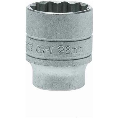 Teng Tools, Steckschlüssel + Stecknuss, Zwölfkant Steckschlüsseleinsatz, 26mm, Länge 40 mm (26 mm) Teng Tools, Steckschlüssel + Stecknuss, Zwölfkant Steckschlüsseleinsatz, 26mm, Länge 40 mm (26 mm)