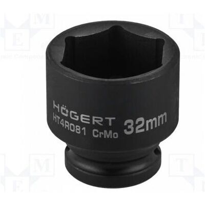 Högert, Steckschlüssel + Stecknuss, Nuss: 6-kant Steckschlüssel,schlag HEX 32mm 1/2" kurze (32 mm) Högert, Steckschlüssel + Stecknuss, Nuss: 6-kant Steckschlüssel,schlag HEX 32mm 1/2" kurze (32 mm)