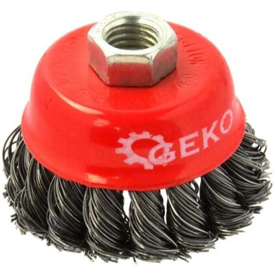 GEKO, Schleifmittel, Geflochtene Topfbürste, 65mm, M14 GEKO, Schleifmittel, Geflochtene Topfbürste, 65mm, M14