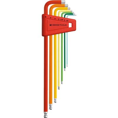 PB Swiss TOOLS - Sechskant-Schlüssel-Set - Gebogen, Hitzebehandelt, Farblich Kodiert PB Swiss TOOLS - Sechskant-Schlüssel-Set - Gebogen, Hitzebehandelt, Farblich Kodiert